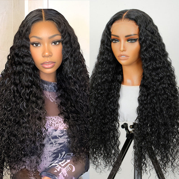 Deep Wave closure Human Hair deals Wig