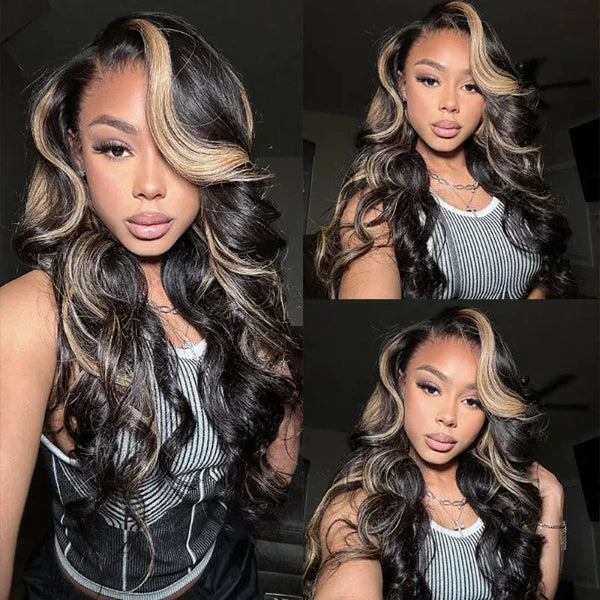 Body Wave 13x4 Lace Front Highlight Human Hair Wigs 360 Lace