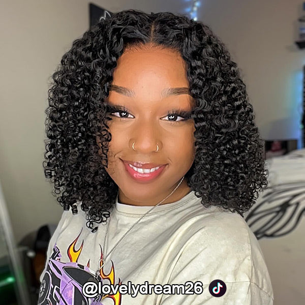 Kinky Curly Wear Go Wigs 4x6 HD Lace Pre Cut Lace Closure 100% Glueless Wigs