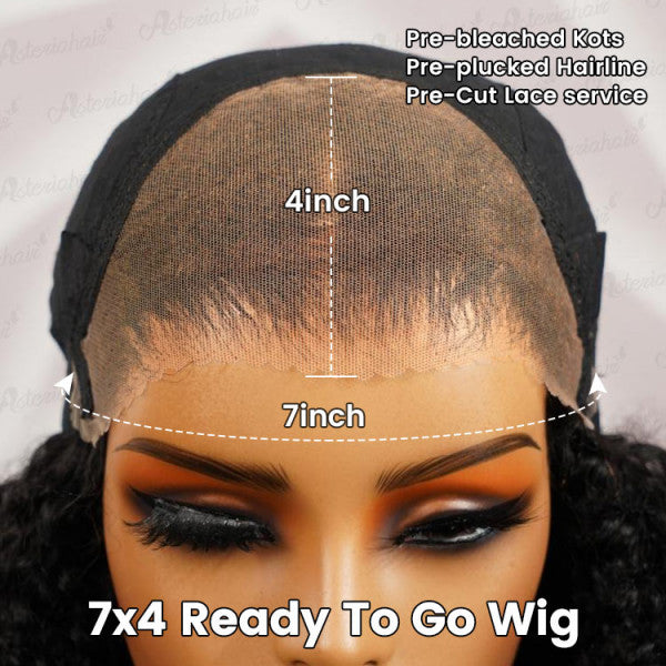 180% Density 4x7 Lace Wig Straight Hair Lace Closure Wig