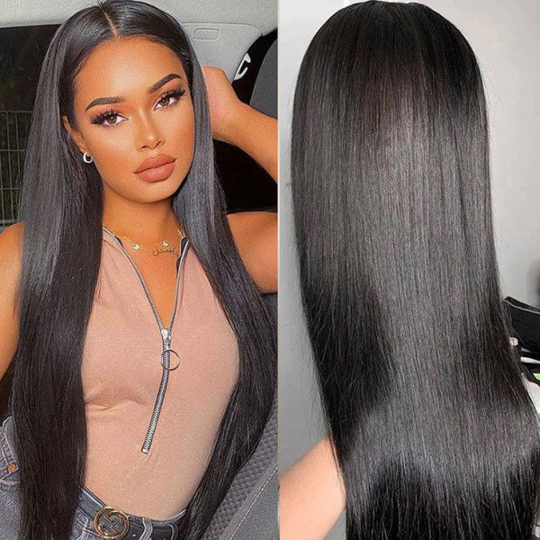 180% Density 4x7 Lace Wig Straight Hair Lace Closure Wig