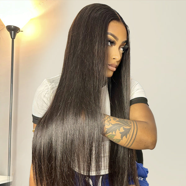 Silky Straight Easy Wear Go Glueless Wigs Pre Cut 4x6 HD Lace Closure Wigs Beginner Friendly