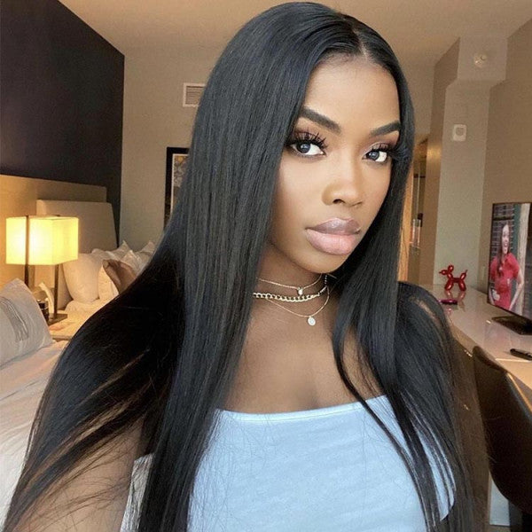 180% Density 4x7 Lace Wig Straight Hair Lace Closure Wig