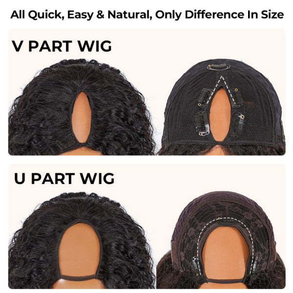 Straight U Part Wig Human Hair V Part Wigs