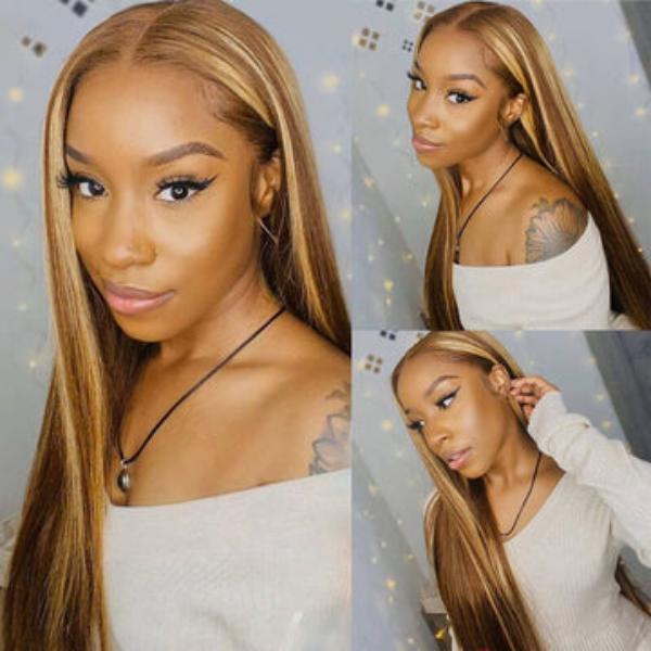 Lace Frontal Wigs Body Wave 13×4 Glueless Wig 4/27 Colored Human Hair Wig