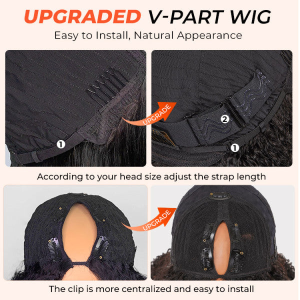 Straight U Part Wig Human Hair V Part Wigs