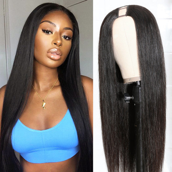 Straight U Part Wig Human Hair V Part Wigs