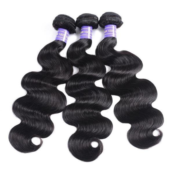 IUPin Remy Hair Brazilian Body Wave 3 Bundles with 4*4 Lace Closure