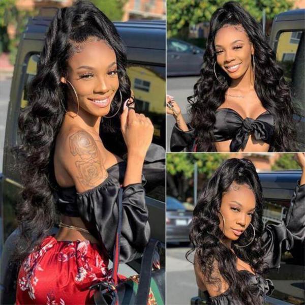 IUPin Remy Hair Brazilian Body Wave 3 Bundles with 4*4 Lace Closure