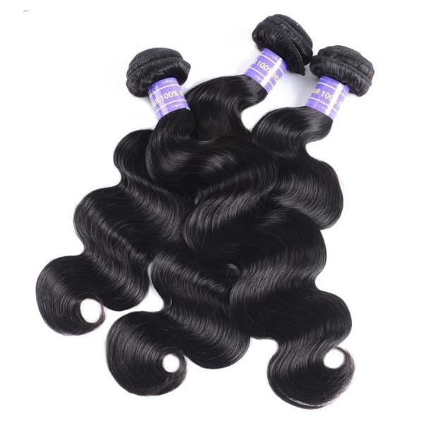 IUPin Remy Hair Brazilian Body Wave 3 Bundles with 4*4 Lace Closure